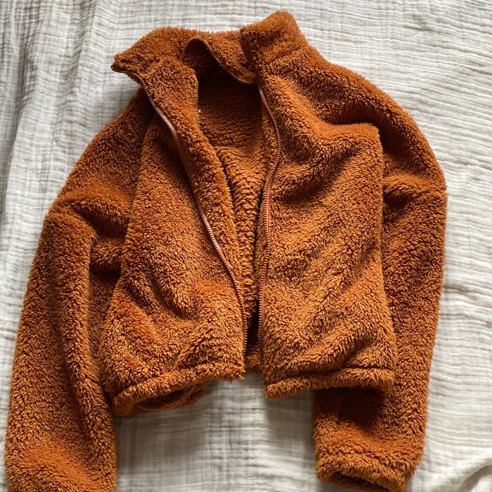 Brown fuzzy jacket